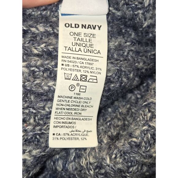 Old Navy Women's Blue Knitted Unlined Bobble Hat - Picture 6 of 6